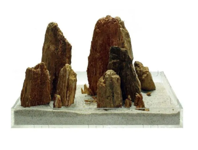 UDeco Stonewood MIX SET 12 - Натуральный камень Красное окаменелое дерево, набор 12 кг
